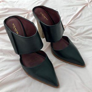 Black Coach Heel shoes